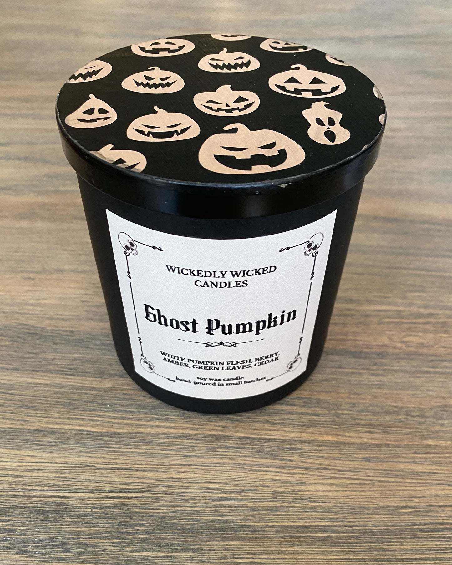 8oz Ghost Pumpkin Black Tumbler