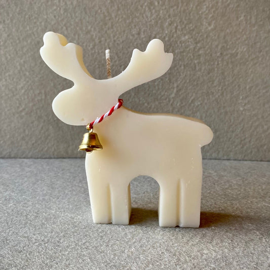 Small Reindeer Pillar Candle